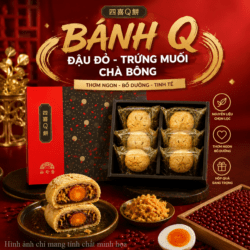Banh q dau do trung muoi cha bong
