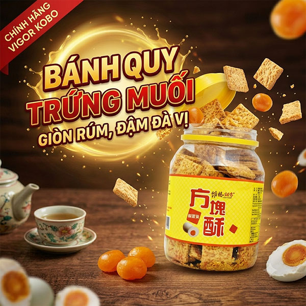 Banh quy trung muoi Vigor Kobo