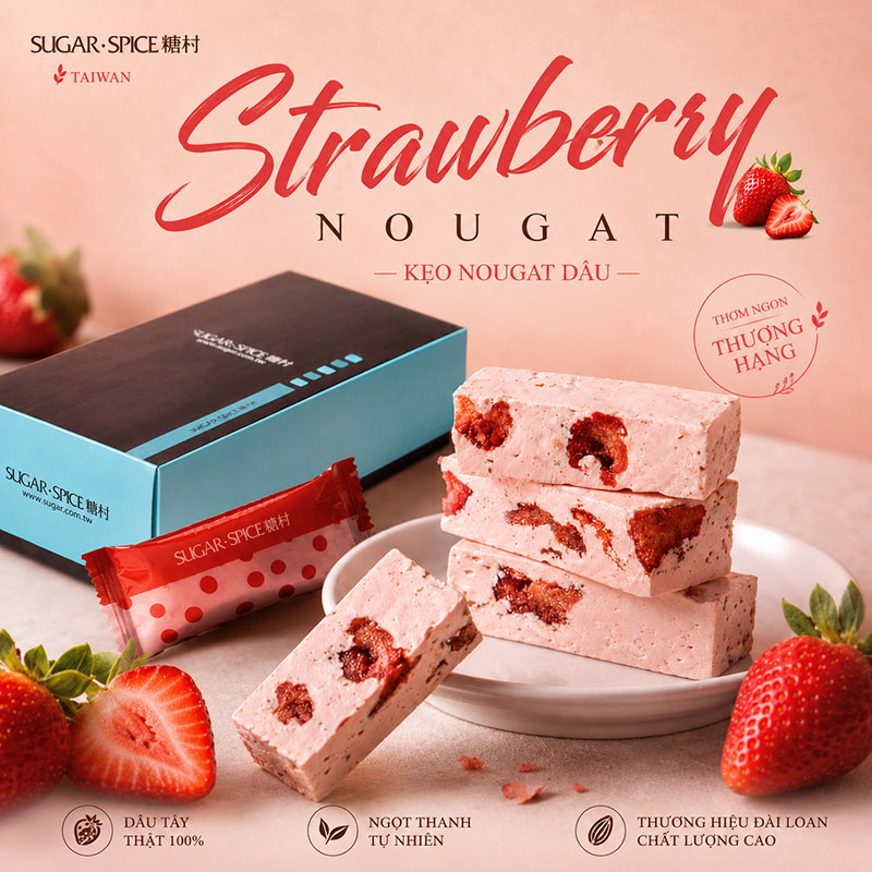 Keo nougat dau