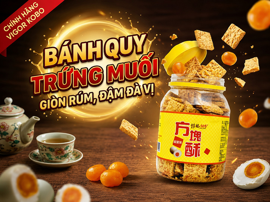 Banh quy trung muoi Vigor Kobo