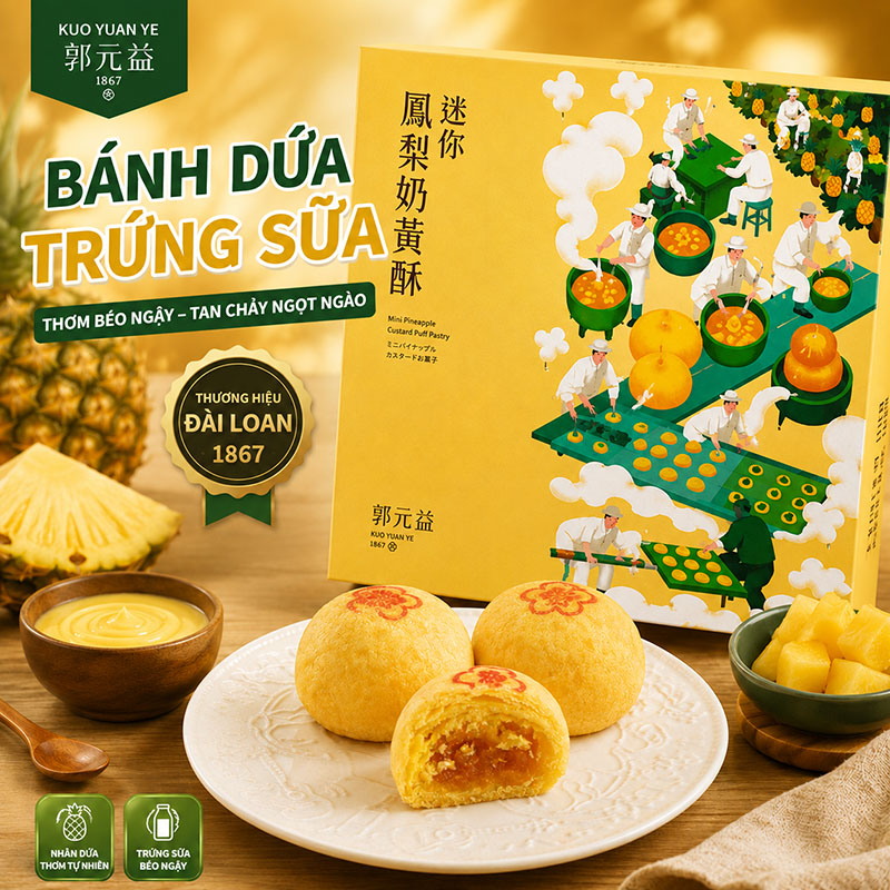 Bánh dứa trứng sữa