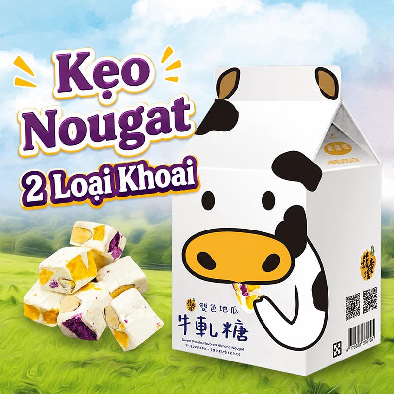 Keo nougat 2 loai khoai Keo nougat Shu Tong Yao